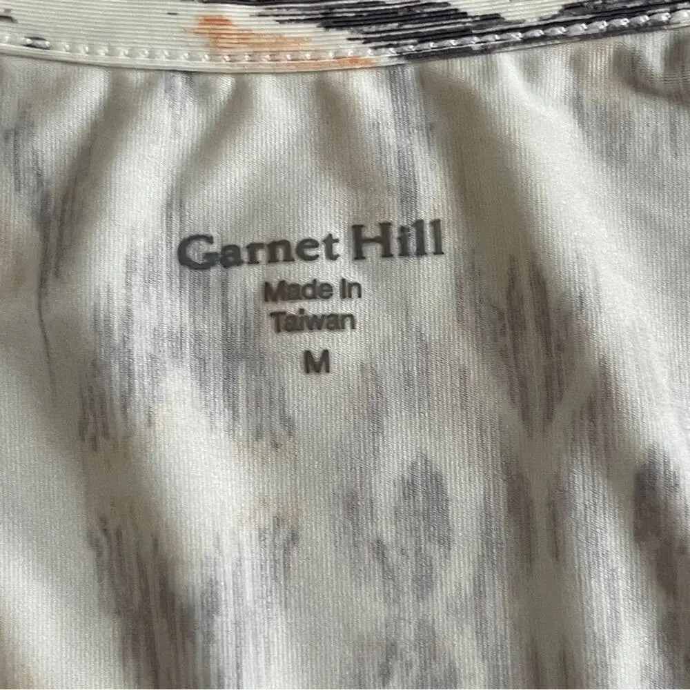 Garnet Hill Multicolor Ikat Print Ruched Takini Top Swim Skort Set Size 8/10